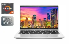 Ультрабук Б-клас HP ProBook 445 G8 / 14" (1920x1080) IPS / AMD Ryzen 5 5600U (6 (12) ядер по 2.3 - 4.2 GHz) / 16 GB DDR4 / 512 GB SSD / AMD Radeon Vega 7 Graphics / WebCam / TouchID б/в