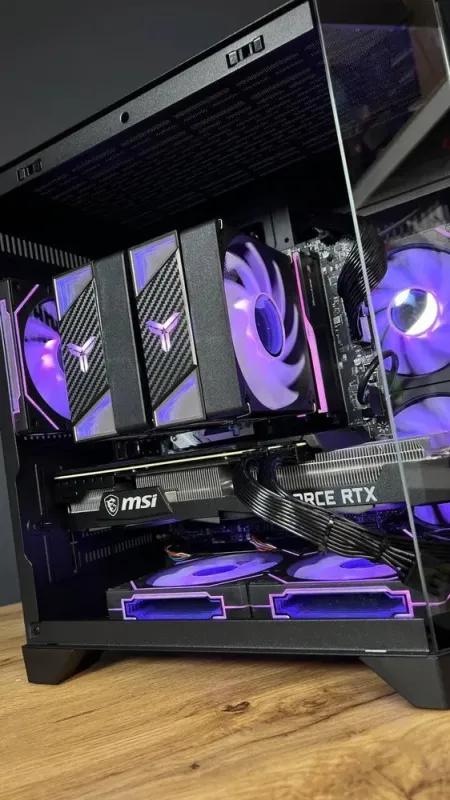 Збірка під замовлення: комп'ютер Qube Crystal ARGB Black Tower / Intel Core i5-14600KF (14 (20) ядер по 2.6 - 5.3 GHz) / 32 GB DDR5 / 1000 GB SSD M.2 / nVidia GeForce RTX 3070, 8 GB GDDR6, 256-bit / 750W б/в - зображення 6