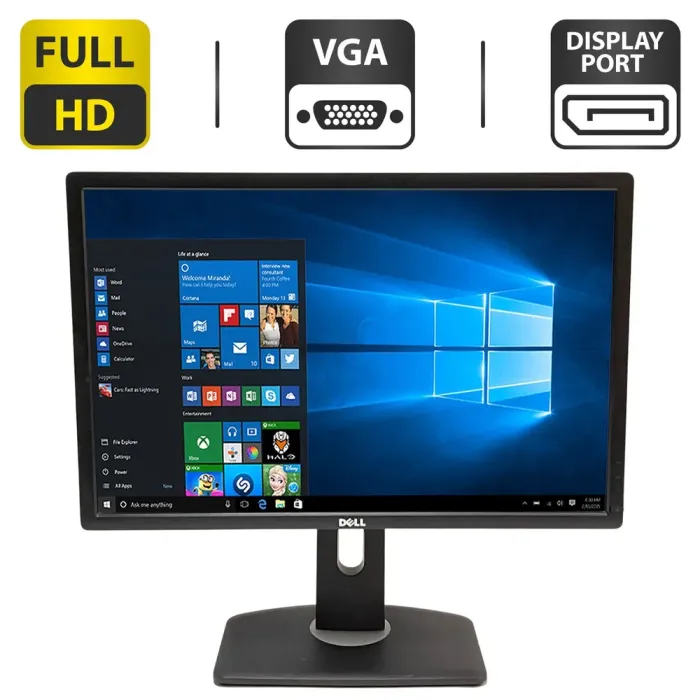 Монітор Dell U2412Mb / 24" (1920x1200) IPS / USB, VGA, DVI, DisplayPort / VESA 100x100 + Кабель живлення б/в - зображення 1