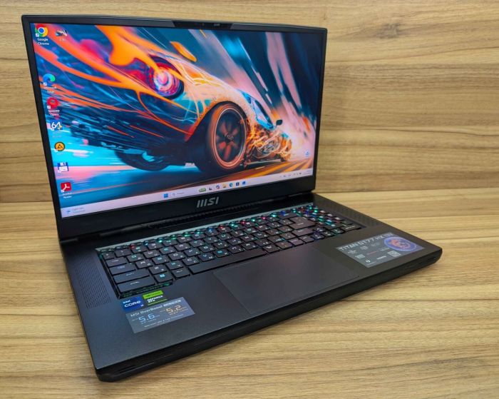 Ігровий ноутбук MSI Titan GT77HX / 17.3" (3840x2160) IPS / Intel Core i9-13980HX (24 (32) ядра по 2,2 - 5,6 ГГц) / 128 ГБ DDR5 / 2000 ГБ SSD + 256 ГБ SSD / nVidia GeForce RTX 4090, 16 ГБ GDDR6, 256-біт / WebCam / Windows 11 б/в - изображение 4