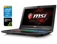 Ігровий ноутбук MSI GT62VR 7RE Dominator Pro / 15.6" (1920x1080) IPS / Intel Core i7-7700HQ (4 (8) ядра по 2.8 - 3.8 GHz) / 16 GB DDR4 / 256 GB SSD M.2 + 1000 GB HDD / nVidia GeForce GTX 1070, 8 GB GDDR5, 256-bit / WebCam б/в