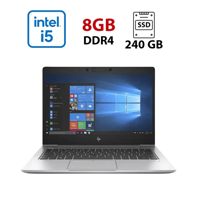 Ультрабук HP ProBook 640 G5 / 14" (1920x1080) IPS / Intel Core i5-8250U (4 (8) ядра по 1.6 - 3.4 GHz) / 8 GB DDR4 / 240 GB SSD / Intel UHD Graphics 620 / WebCam б/в - зображення 1