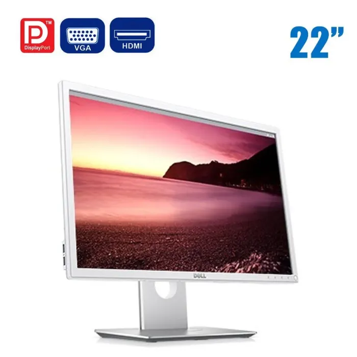 Монітор Dell P2217Wh / 22" (1680x1050) TN / HDMI, VGA, DisplayPort / VESA 100x100 б/в - зображення 1