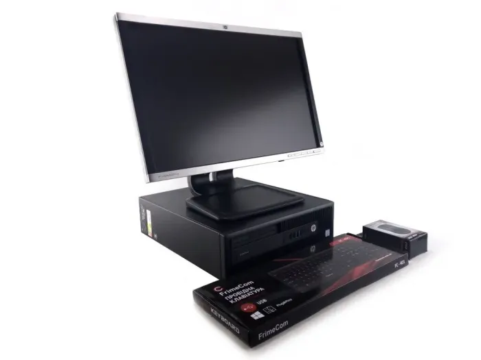 Комплект ПК: Системний блок HP ProDesk 600 G1 SFF / Intel Core i3-4130 (2 (4) ядра по 3.4 GHz) / 8 GB DDR3 / 500 GB HDD / Intel HD Graphics 4400 / 240W / DVD-RW / DisplayPort + Монітор 22" (1680х1050) TN LCD б/в - зображення 3