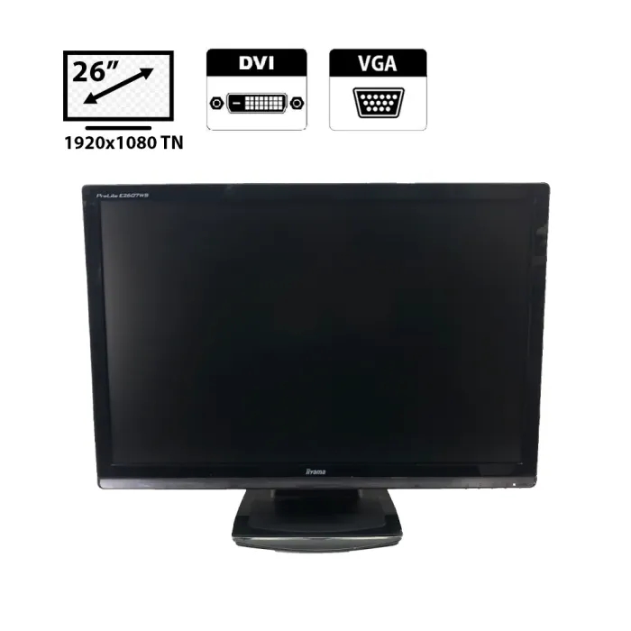 Монітор Iiyama E2607WSD / 26" (1920x1080) TN / 1x VGA, 1x DVI б/в - зображення 1