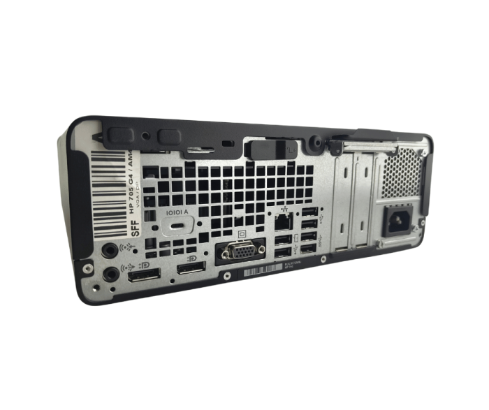Комплект ПК: комп'ютер HP EliteDesk 705 G4 SFF / AMD Ryzen 5 Pro 2400G (4 (8) ядра по 3,6 - 3,9 ГГц) / 8 ГБ DDR4 / 240 ГБ SSD / AMD Radeon RX Vega 11 Graphics + Монітор 24" (1920x1080) TN б/в - зображення 3