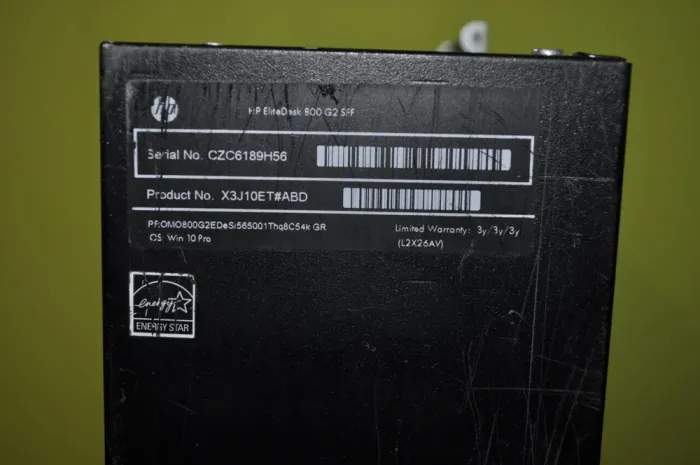 Комп'ютер Б-клас HP EliteDesk 800 G2 SFF / Intel Core i5-6500 (4 ядра по 3.2 - 3.6 GHz) / 8 GB DDR4 / 120 GB SSD / Intel HD Graphics 530 / DVD-ROM / Windows 11 Pro б/в - зображення 8