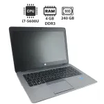 Ноутбук HP EliteBook Folio 1040 G2 / 14" (1600x900) IPS / Intel Core i7-5600U (2 (4) ядра по 2.6 - 3.2 GHz) / 4 GB DDR3 / 240 GB SSD / Intel HD Graphics 5500 / WebCam б/в