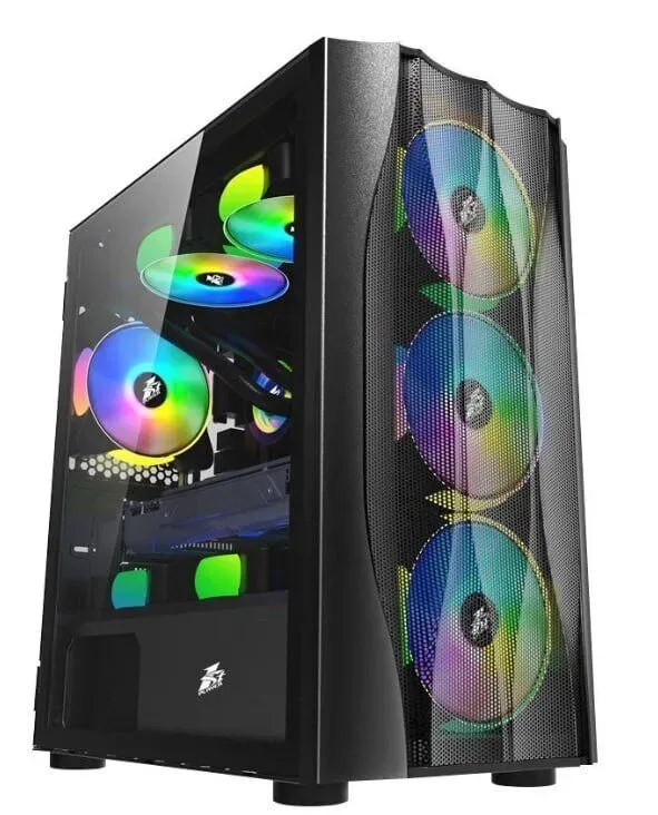 Ігровий ПК 1stPlayer X3-M-4F1 Black Tower / AMD Ryzen 5 8400F (6 (12) ядер по 4.2 - 4.7 GHz) / 16 GB DDR5 / 480 GB SSD M.2 / nVidia GeForce RTX 4060 Ti Super, 8 GB GDDR6, 128-bit б/в - зображення 2