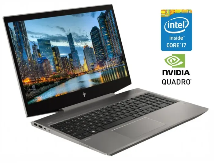 Мобільна робоча станція HP ZBook 15v G5 / 15.6" (1920x1080) IPS / Intel Core i7-8750H (6 (12) ядер по 2.2 - 4.1 GHz) / 16 GB DDR4 / 256 GB SSD NVMe / nVidia Quadro P600, 4 GB GDDR5, 128-bit / WebCam / Win 10 Pro б/в - зображення 1
