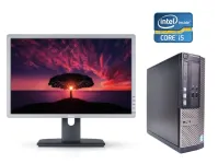 Комплект ПК Б-клас: Dell OptiPlex 3020 SFF / Intel Core i5-4590 (4 ядра по 3.3 - 3.7 GHz) / 8 GB DDR3 / 120 GB SSD / Intel HD Graphics 4600 + Монітор Dell Professional P2213t / 22" (1680x1050) TN / 1x DP, 1x DVI, 1x VGA, 3x USB 2.0 б/в