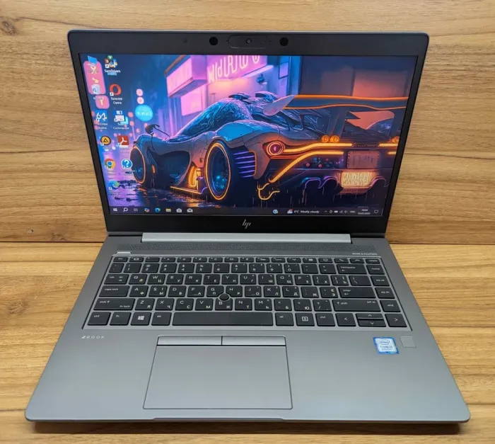 Мобільна робоча станція HP zBook 14u G6 / 14" (1920x1080) IPS / Intel Core i5-8265U (4 (8) ядра по 1.6 - 3.9 GHz) / 16 GB DDR4 / 256 GB SSD / AMD Radeon Pro WX 3200, 4 GB GDDR5, 128-bit / WebCam / TouchID / Windows 10 б/в - зображення 2
