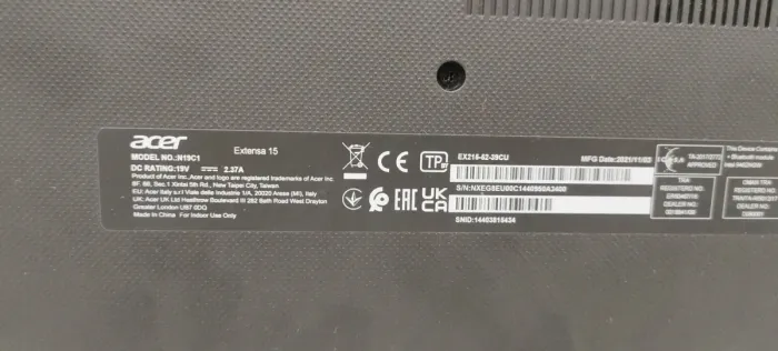 Ноутбук Acer Extensa 15 EX215-52 / 15.6" (1920x1080) TN / Intel Core i3-1005G1 (2 (4) ядра по 1.2 - 3.4 GHz) / 8 GB DDR4 / 250 GB SSD / Intel UHD Graphics / WebCam / АКБ NEW б/в - зображення 8