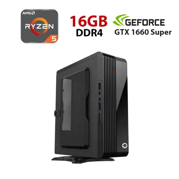 Ігровий ПК Forsage ST-103-2U3 Tower / AMD Ryzen 5 5500 (6 (12) ядер по 3,6 - 4,2 ГГц) / 16 ГБ DDR4 / 480 ГБ SSD / nVidia GeForce GTX 1660 Super, 6 ГБ GDDR6, 192-bit - зображення 1