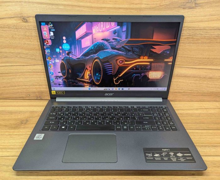 Ноутбук Acer Aspire 5 A515-54 / 15.6" (1920x1080) IPS / Intel Core i5-10210U (4 (8) ядра по 1.6 - 4.2 GHz) / 12 GB DDR4 / 512 GB SSD / Intel UHD Graphics / WebCam / Windows 10 б/в - зображення 2