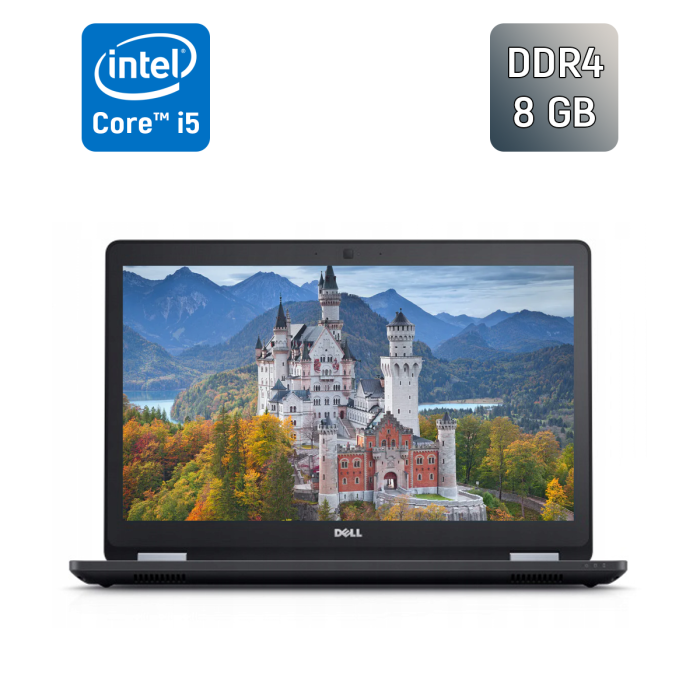Ноутбук Б-клас Dell Latitude E5570 / 15.6" (1366x768) TN / Intel Core i5-6300HQ (4 ядра по 2.3 - 3.2 GHz) / 8 GB DDR4 / 128 GB SSD / Intel HD Graphics 520 / SIM / WebCam б/в - зображення 1