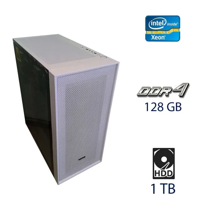 Сервер Mid Vinga Tower / 2x Intel Xeon E5-2699 v4 (18 (36) ядер по 2.2 - 3.6 GHz) / 128 GB DDR4 / 1 TB HDD / 1000W б/в - зображення 1