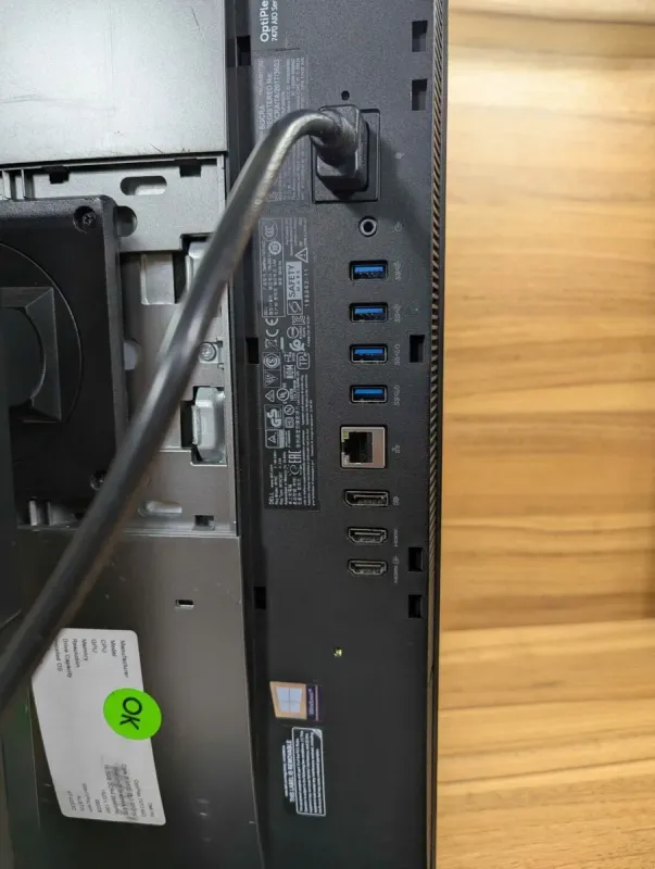 Моноблок Dell OptiPlex 7470 AIO / 23" (1920x1080) IPS Touch / Intel Core i5-9500 (6 ядер по 3.0 - 4.4 GHz) / 16 GB DDR4 / 960 GB SSD / Intel UHD Graphics 630 / Windows 10 б/в - изображение 8