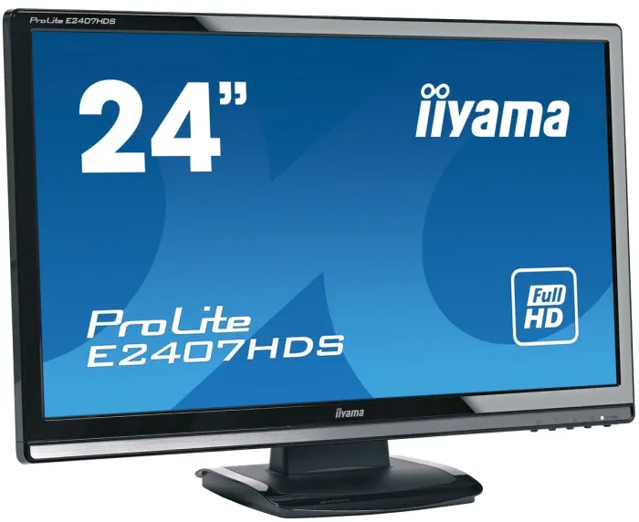 Монітор Iiyama ProLite E2407HDS / 24" (1920x1080) TN / VGA, DVI, HDMI б/в - зображення 1