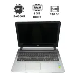Ноутбук HP ProBook 15ab / 15.6" (1366x768) TN / Intel Core i5-6200U (2 (4) ядра по 2.3 - 2.8 GHz) / 8 GB DDR3 / 240 GB SSD / Intel HD Graphics 520 / WebCam б/в