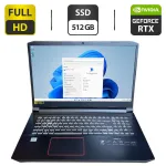 Ігровий ноутбук Acer Nitro 5 / 17.3" (1920x1080) IPS / Intel Core i7-10750H (6 (12) ядер по 2.6 - 5.0 GHz) / 16 GB DDR4 / 512 GB SSD / nVidia GeForce RTX 3060, 6 GB GDDR6, 192-bit / WebCam б/в