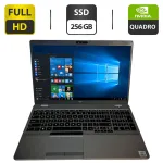 Ноутбук Dell Latitude 5510 / 15.6" (1920x1080) IPS / Intel Core i5-10310U (4 (8) ядра по 1.7 - 4.4 GHz) / 8 GB DDR4 / 256 GB SSD M.2 / nVidia Quadro P520, 2 GB GDDR5, 64-bit / WebCam б/в