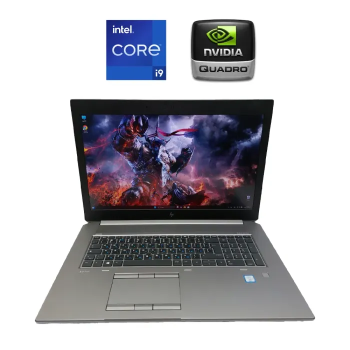 Мобільна робоча станція HP zBook 17 G6 / 17" (1920x1080) IPS / Intel Core i9-9880H (8 (16) ядер по 2.3 - 4.8 GHz) / 32 GB DDR4 / 1000 GB SSD / nVidia Quadro RTX 3000, 6 GB GDDR6, 192-bit / WebCam / Win 11 Pro б/в - зображення 1