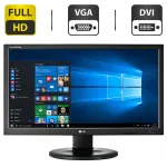 Монітор LG Flatron IPS231P-BN / 23" (1920x1080) IPS / VGA, DVI / Вбудовані колонки 2x 2W / VESA 75x75 + Кабель живлення б/в