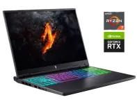 Ігровий ноутбук Acer Nitro 16 AN16-41 / 16" (2560x1600) IPS / AMD Ryzen 7 7735HS (8 (16) ядер по 3.2 - 4.75 GHz) / 16 GB DDR5 / 1000 GB SSD NVMe / nVidia GeForce RTX 4070, 8 GB GDDR6, 128-bit / WebCam б/в
