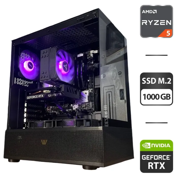 Збірка під замовлення: ігровий ПК 1stPlayer Mi7 Pro Tower / AMD Ryzen 5 5600 (6 (12) ядер по 3.5 - 4.4 GHz) / 32 GB DDR4 / 1000 GB SSD M.2 / nVidia GeForce RTX 4060, 8 GB GDDR6, 128-bit / 750W - зображення 1