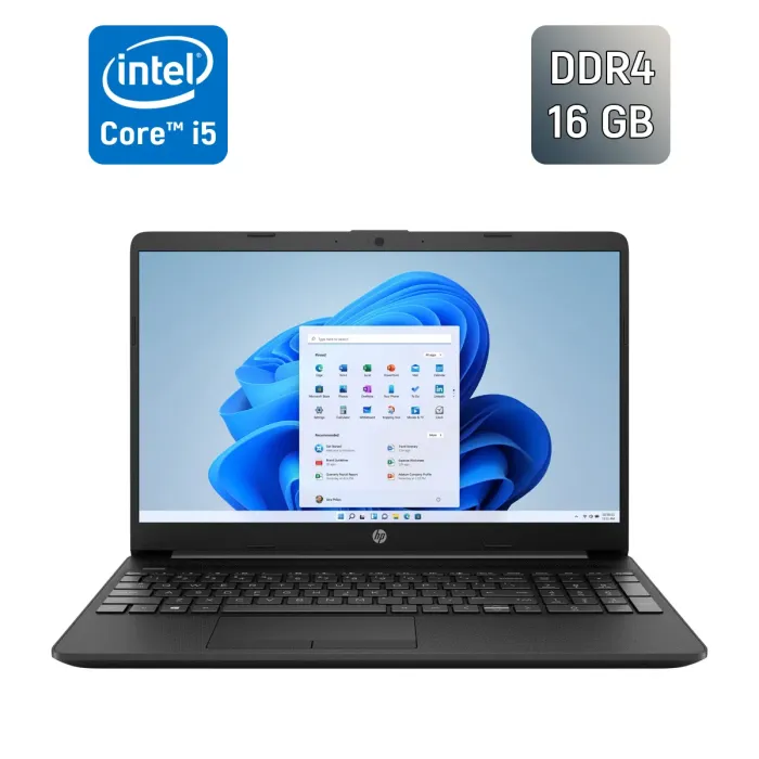 Ультрабук Б-клас HP Laptop 15t-dw400 / 15.6" (1920x1080) IPS / Intel Core i5-1235U (10 (12) ядер по 3.3 - 4.4 GHz) / 16 GB DDR4 / 256 GB SSD / Intel Iris Xe Graphics / WebCam / HDMI б/в - зображення 1