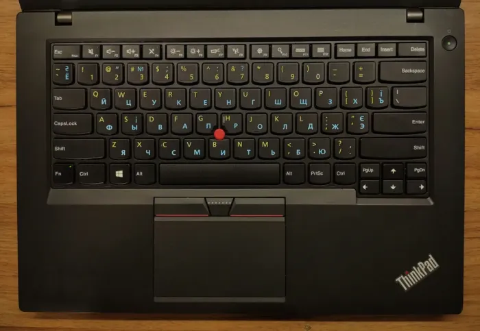 Ноутбук Б-клас Lenovo ThinkPad T450 / 14" (1600x900) TN / Intel Core i5-5300U (2 (4) ядра по 2.3 - 2.9 GHz) / 8 GB DDR3 / 240 GB SSD / Intel HD Graphics 5500 / WebCam / Windows 10 PRO Lic б/в - зображення 5