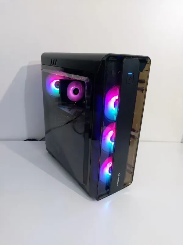 Ігровий ПК GameMax MoonLight MFG G511 Tower / Intel Core i5-8500 (6 ядер по 3.0 - 4.1 GHz) / 32 GB DDR4 / 256 GB SSD M.2 + 1000 GB HDD / AMD Radeon RX 5700 XT, 8 GB GDDR6, 256-bit / 600W б/в - зображення 2