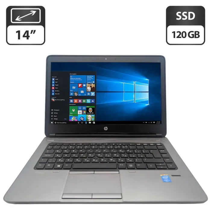 Ноутбук HP ProBook 640 G1 / 14" (1600x900) TN / Intel Core i5-4300M (2 (4) ядра по 2.6 - 3.3 GHz) / 8 GB DDR3 / 120 GB SSD / Intel HD Graphics 4600 / WebCam / DVD-ROM б/в - изображение 1