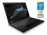 Мобільна робоча станція Lenovo Thinkpad P51 / 15.6" (3840x2160) IPS / Intel Core i7-7820HQ (4 (8) ядра по 2.9 - 3.9 GHz) / 8 GB DDR4 / 256 GB SSD / nVidia Quadro M2200, 4 GB GDDR5, 128-bit / WebCam / Win 10 Pro б/в