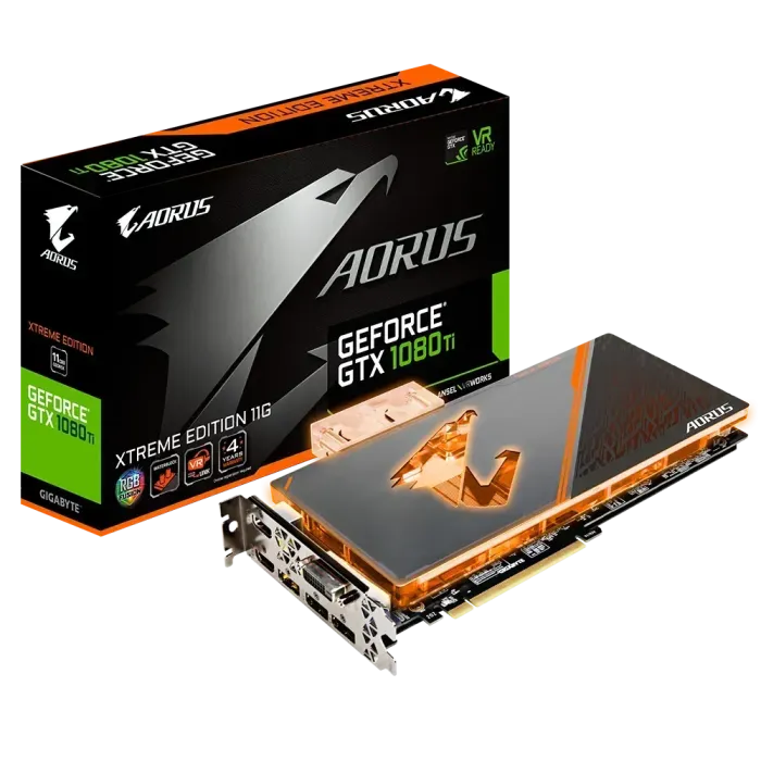 Дискретная видеокарта Gigabyte GeForce GTX 1080 Ti Aorus Waterforce WB Xtreme Edition, 11 GB GDDR5X, 352-bit / 1x DVI, 1x HDMI, 3x DisplayPort / (GV-N108TAORUSX WB-11GD) б/в - зображення 1