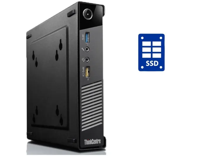 Неттоп Lenovo ThinkCentre M73 Tiny USFF / Intel Pentium G3240T (2 ядра по 2.7 GHz) / 8 GB DDR3 / 120 GB SSD / Intel HD Graphics б/в - зображення 1