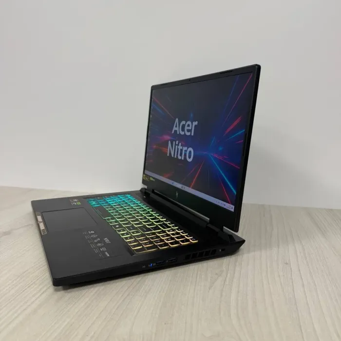 Ігровий ноутбук Б-класу Acer Nitro 17 AN17-42 / 17.3" (1920x1080) IPS / AMD Ryzen 7 8845HS (8 (16) ядер по 3.8 - 5.1 GHz) / 16 GB DDR5 / 1000 GB SSD NVMe / nVidia GeForce RTX 4060, 8 GB GDDR6, 128-bit / WebCam б/в - зображення 5