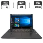 Ноутбук Sony SVF15 / 15.6" (1366x768) TN Touch / Intel Core i5-3337U (2 (4) ядра по 1.8 - 2.7 GHz) / 8 GB DDR3 / 240 GB SSD / Intel HD Graphics 4000 / WebCam / DVD-ROM б/в