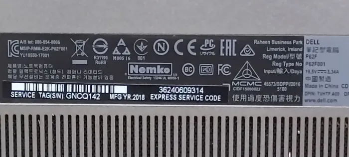 Ноутбук Б-клас Dell Vostro 5568 / 15.6" (1366x768) TN / Intel Core i7-7500U (2 (4) ядра по 2.7 - 3.5 GHz) / 16 GB DDR4 / 256 GB SSD / nVidia GeForce 940MX, 4 GB GDDR5, 64-bit / WebCam б/в - зображення 9