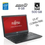 Ноутбук Fujitsu LifeBook A555 / 15.6" TN / Core i3-5005U (2(4) ядра по 2 GHz) / 8GB DDR3 / 500GB HDD / HD Graphics 5500 / WebCam / Win 10 PRO Lic б/в