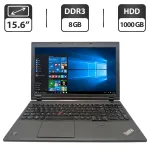 Ноутбук Lenovo ThinkPad L540 / 15.6" (1366x768) TN / Intel Core i3-4000M (2 (4) ядра по 2.4 GHz) / 8 GB DDR3 / 1000 GB HDD / Intel HD Graphics 4600 / WebCam / DVD-ROM б/в