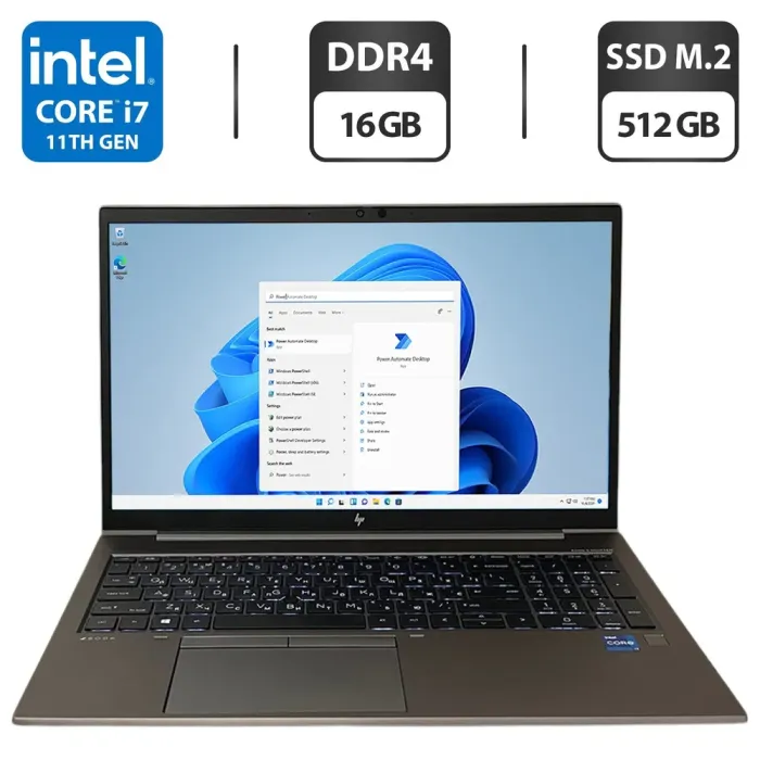 Мобільна робоча станція HP ZBook Firefly 15 G8 / 15.6" (1920x1080) IPS / Intel Core i7-1165G7 (4 (8) ядра по 4.7 GHz) / 16 GB DDR4 / 512 GB SSD M.2 / nVidia T500, 4 GB GDDR6, 64-bit / WebCam / Fingerprint б/в - зображення 1
