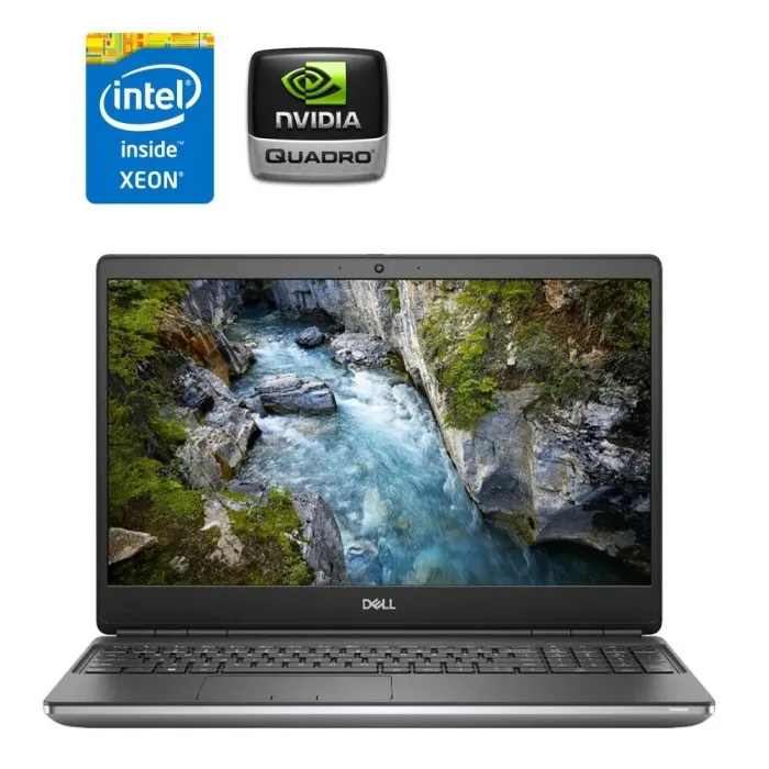 Мобільна робоча станція Dell Precision 7550 / 15.6" (1920x1080) IPS / Intel Xeon W-10855M (6 (12) ядер по 2.8 - 5.1 GHz) / 64 GB DDR4 / 1000 GB SSD M.2 / nVidia Quadro RTX 5000, 16 GB GDDR6, 256-bit / WebCam / Win 11 Pro б/в - зображення 1