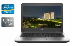 Ноутбук Б-клас HP ProBook 640 G3 / 14" (1366x768) TN / Intel Core i3-7100U (2 (4) ядра по 2.4) / 16 GB DDR4 / 256 GB SSD / Intel HD Graphics 620 / WebCam / Fingerprint б/в