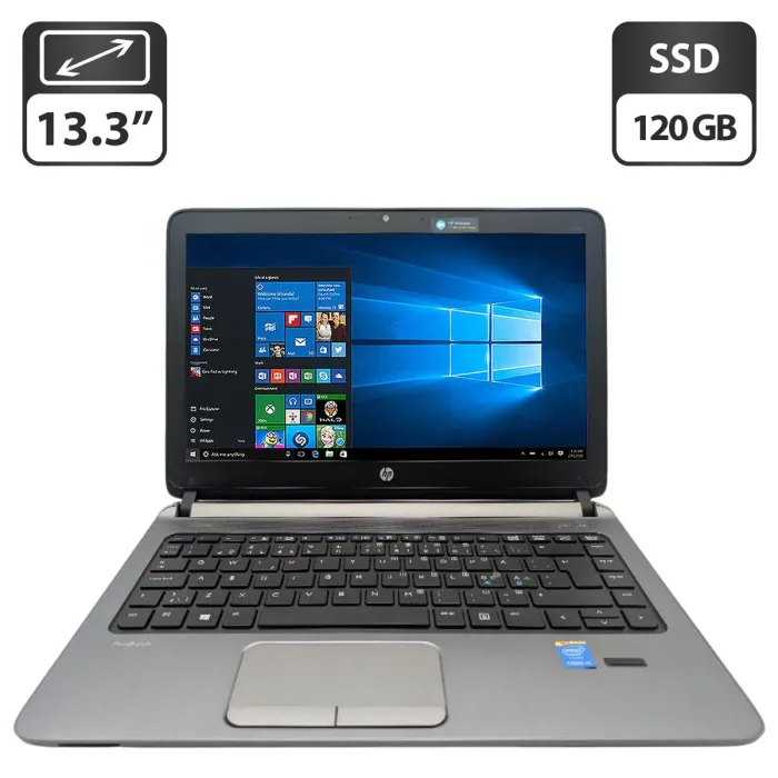 Ноутбук HP ProBook 430 G2 / 13.3" (1366x768) TN / Intel Core i5-5200U (2 (4) ядра по 2.2 - 2.7 GHz) / 8 GB DDR3 / 120 GB SSD / Intel HD Graphics 5500 / WebCam б/в - зображення 1