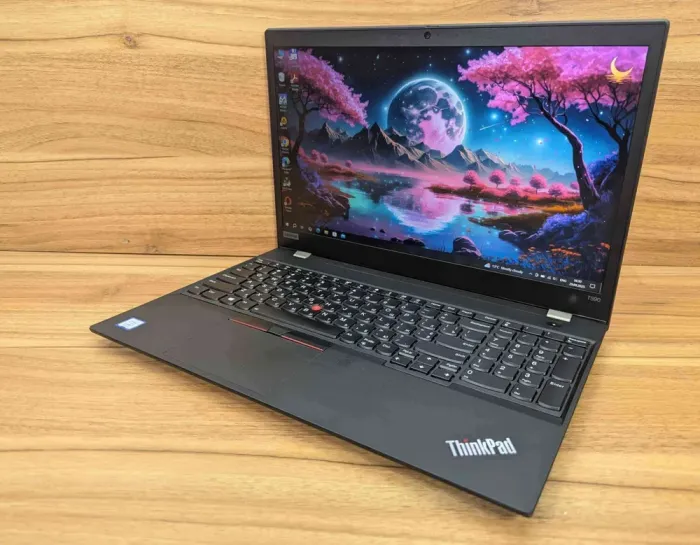 Ультрабук Б-клас Lenovo ThinkPad T590 / 15.6" (1920x1080) IPS / Intel Core i7-8565U (4 (8) ядра по 1.8 - 4.6 GHz) / 16 GB DDR4 / 512 GB SSD / Intel UHD Graphics 620 / WebCam / TouchID / Windows 10 б/в - зображення 6