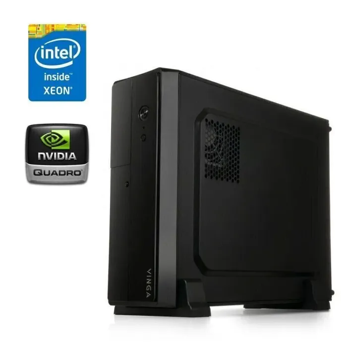 Робоча станція Vinga CS313B SFF / Intel Xeon E5-2695 v2 (12 (24) ядер 2,4 - 3,2 ГГц) / 64 ГБ DDR3 / 240 ГБ SSD / nVidia Quadro P1000, 4 ГБ GDDR5, 128-біт / Win 10 Pro б/в - зображення 1