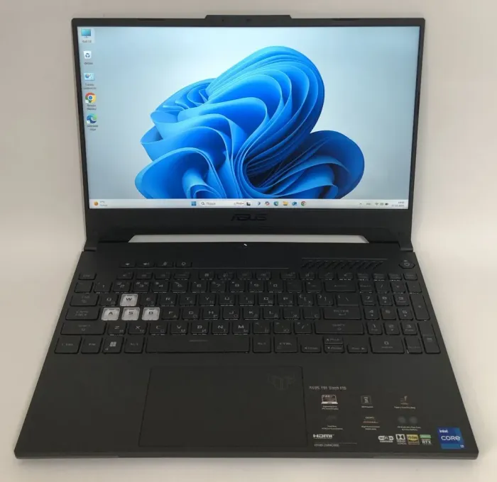 Ігровий ноутбук Asus TUF Dash F15 FX517ZR / 15.6" (1920x1080) IPS / Intel Core i7-12650H (10 (16) ядер по 3.5 - 4.7 GHz) / 16 GB DDR4 / 512 GB SSD / nVidia GeForce RTX 3070, 8 GB GDDR6, 256-bit / WebCam / Win 11 Home + гравіювання б/в - зображення 2