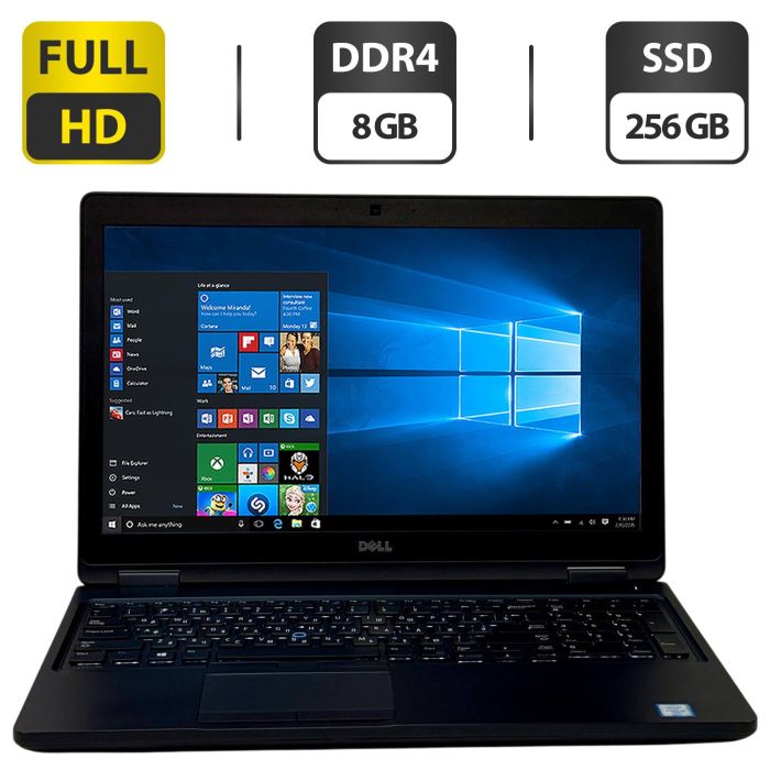 Ноутбук Б-клас Dell Latitude 5580 / 15.6" (1920x1080) TN / Intel Core i5-6300U (2 (4) ядра по 2.4 - 3.0 GHz) / 8 GB DDR4 / 256 GB SSD / Intel HD Graphics 520 / WebCam / Windows 10 Pro б/в - зображення 1